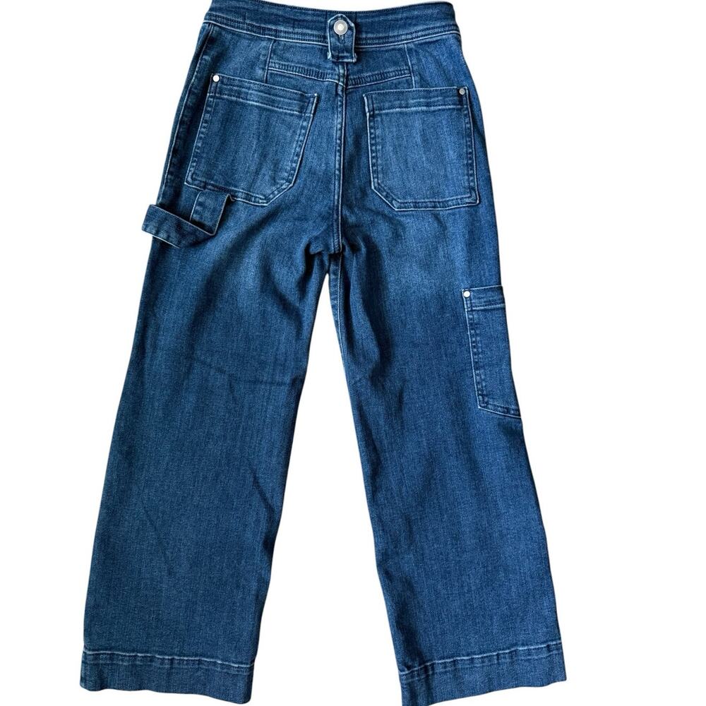 Anthropologie Maeve Carpenter High-Rise Crop Jeans Denim Dark Size 25 - Picture 6 of 11